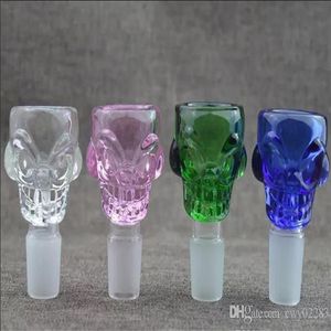 Tête de canon de couleur multiple Accessoires de bongs en verre en gros, Pipe à eau en verre pour fumer, Livraison gratuite