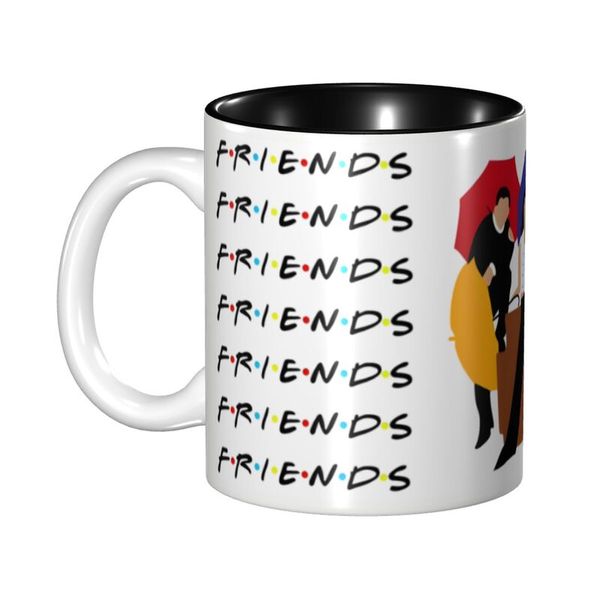 Tasses multicolores avec couleurs intérieures pour boire entre amis, moments sains, tasses en céramique pour réunions de famille, fêtes de loisirs entre amis