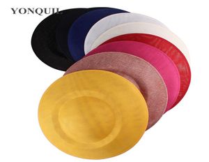 Meerdere kleuren 27 CM ronde tovenaar basis maken voor vrouwen bruiloft gelegenheid fascinartors hoeden DIY haaraccessoires modevak 7477183