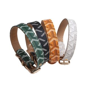 Meerdere kleuren halsbanden klassieke straat gestreepte mode gedrukte stijl huisdier duurzame Schnauzer Franse Bulldog halsband