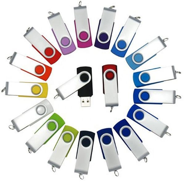 Plusieurs couleurs en vrac rotatives 32 Go 2.0 Clés USB Clé USB Mémoire Clés USB Stockage de pouce pour ordinateur portable Macbook Tablet