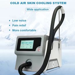 Instrumento de enfriamiento de la piel con enfriamiento por aire criogénico de bajo ruido de efecto múltiple -20 grados Eliminación del dolor de la piel Tratamiento posoperatorio con láser Enfriador de la piel