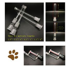 Meerdere lengtes glazen downstem diffuser 14mm tot 14 mm, 18mm tot 18 mm, 18mm tot 14mm mannelijke vrouwelijke gewrichtsaanbiedingen voor bongs pijpen rigs