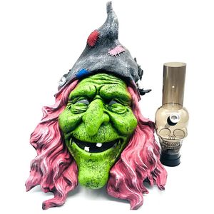 Plusieurs modèles Hallowmas Silicone Masque narguilé Creative Acrylique Fumer Pipe À Main Masque À Gaz Tuyaux Acrylique Bongs Tabacco Shisha conduites d'eau