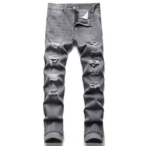 Plusieurs déchirés hommes jean 2022 nouveau coupe ajustée droite Denim pantalon mode décontracté Streetwear taille 28-40 Vaqueros de hombre