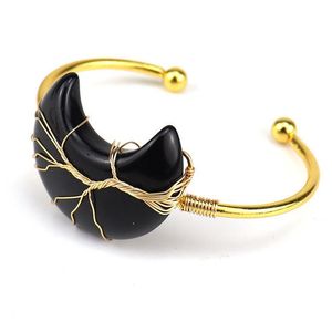 Meerdere vorm zeshoekige waterdruppel natuurlijke obsidiaan bangle groothandel genezing kristal edelsteen vrouwen mannen armband