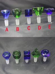 Formes multiples bols à fumer bols en verre de remplacement de pierres précieuses pour narguilés de tuyau d'eau de bong en verre