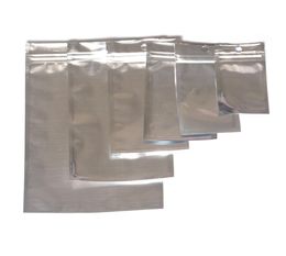 Meerdere maten Aluminiumfolie Duidelijke hersluitbare klep Zipper Plastic Retailverpakking Verpakkingszak Zip Lock Mylar Bag Ziplock -pakket9150731
