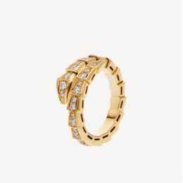 Meerdere stijlen 18k gouden slangring open serpentine Viper ring unisex damesheren ring niet tarnishing niet vervagen, niet allergisch zilver284j