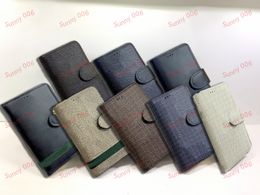 Plusieurs styles de portefeuilles courts étui de téléphone portefeuilles à boucle de luxe porte-cartes de visite concepteur imprimé grille en relief pince à main