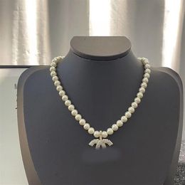 Múltiples estilos Diseño de collar de perlas clásico de alta calidad para mujeres marca de lujo C collares Regalo de boda de cumpleaños 295p
