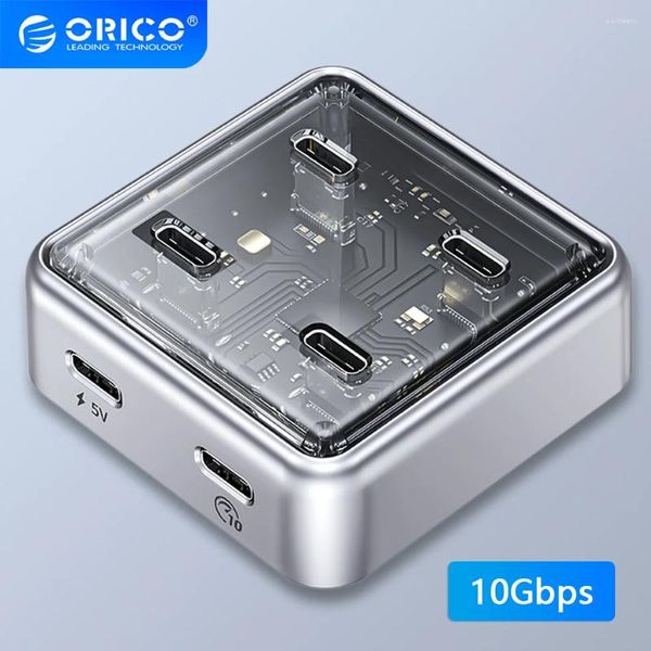 Répartiteur de Ports USB A Type C multiples Hub 4 10Gbps 3.1 Station d'accueil à fentes adaptateur d'extension Multi USB3.0 pour ordinateur portable