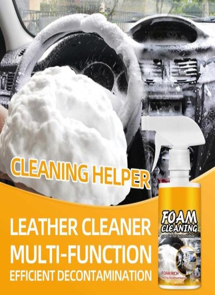 Limpiador de espuma multiusos para asiento de coche, enjuague de volante, limpiador Interior de coche, fácil de usar PR 12478556328993