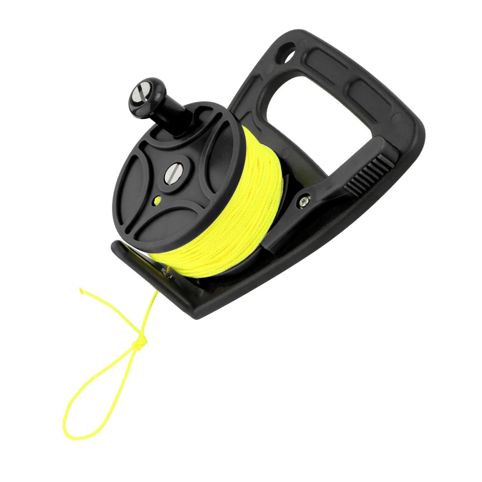Mångsidig dykning av vrak SMB -dykrulle/dykhjul med extra lång gul linje för snorkling av kajakpaddling