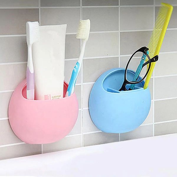 Ventouse polyvalente porte-brosse à dents, étagère de rangement, accessoires de salle de bain, paniers de rangement