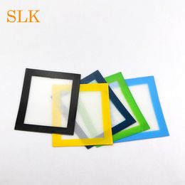 Résistance à la chaleur 110*85 mm bleu jaune noir four à micro-ondes tampons silicone antiadhésif pâtisserie tapis de cuisson herbe sèche outil de fumage