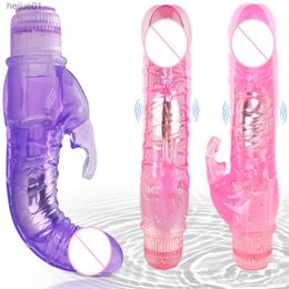 Multispeed Crystal Dildo Vibrator Konijn Vibrators Vrouwelijke Masturbatie Enorme G spot Dildo Clitoris stimulator speeltjes voor Vrouwen L230518