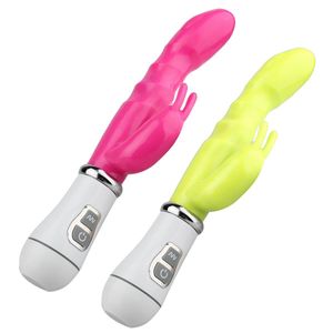 Vibromasseur lapin silicone multivitesse gode massage clitoridien point G jouet sexuel féminin # R2