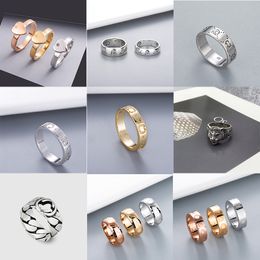 Multistyle brief vinger ringen met stempel vrouwen letters ring voor cadeau feest mode-sieraden accessoires hoge kwaliteit