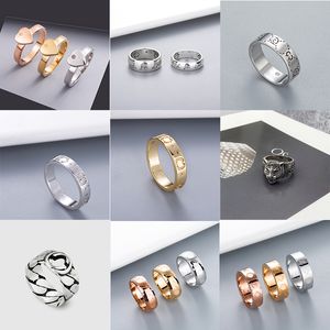 Bagues multistyle avec lettres pour femmes, avec timbre, pour cadeau de fête, accessoires bijoux à la mode, haute qualité