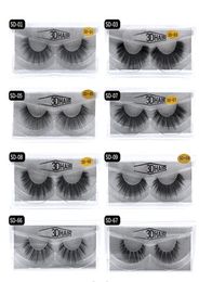 Multistyles 3D Mink Hair faux cils 100 épais de vison réel de cils faux cils naturels extension faux cils 4196451