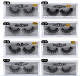 Multistyles Selling 100% Real Siberian 3D Full Strip False Eyelash Long Individual Pestañas Extensión de pestañas 12 pares envío gratis