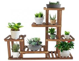 Multitiers Bloem Plant Houder Stand Rack Houten Plant Stand Balkon Tuin Bloem Plant Stand Bonsai Display Plank C01256145386