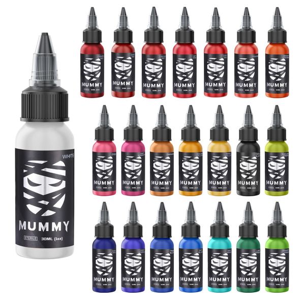 Mummy Professional Tattoo Ink 30 ml Art corporel Stérilisé Stérilisé Permanent Couleurs personnalisées USA Couleurs 231221