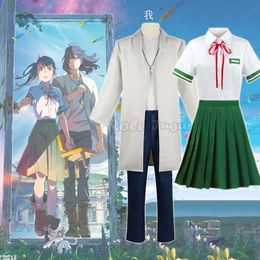 Munakata Sota Cosplay Anime No Tojimari Costume Iwato Suzume robe JK uniforme haut Trench pantalon collier ensemble Halloween Cos