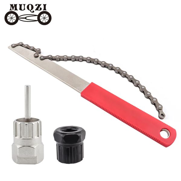 Muqzi Cassette Repose Tool Kit Freewheel Wrench Bicycle Signeau Outils de verrouillage de la cassette de vélos