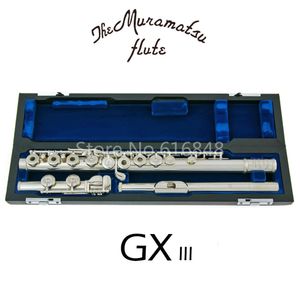 Muramatsu GX-III C Tune 16 Keys Open Hole Silver Plated Flute with E Key, Case Included