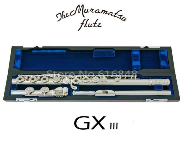 Muramatsu GXIII High Quality C Tune 16 Keys Holeros abiertos Flauta plateada nueva Flauta musical e llave e llave con caso 2414848