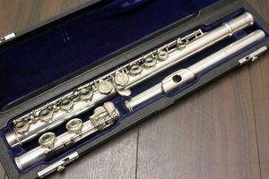 MURAMATSU M-150 16 trous fermés C air flûte haute qualité Performance Instrument de musique cuivre-nickel argent plaqué flûte avec