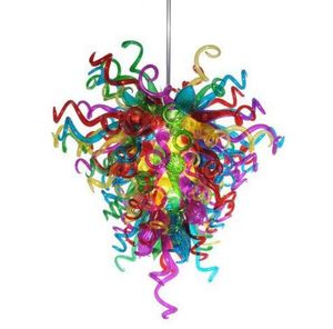 Chine Vente en gros Lampes Art Pendentif Lumières Style Murano Lustres En Verre Éclairage Moderne Fantaisie Fleur Lustre Lumière