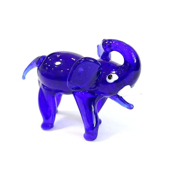 Murano Glass Elephant Figurine Ornements artisanaux mignons Animal petite statue Home Decor Collection Festival Fête de Noël Cadeaux pour enfants 240426