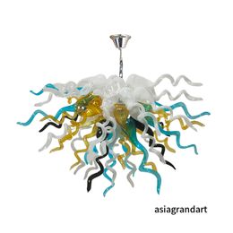 Murano -stijl glas kroonluchter licht moderne hanglampen ce ul certificaat led bollen verlichtingsarmaturen voor hotel lobby woonkamer decor ornamenten groothandel lr1486