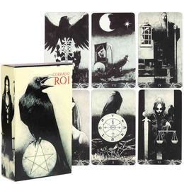 Meurtre de Crows Tarot Cards Deck en stock 78 Card Corrado Roi Divination Collection Gift Oracles Fairy Mystic Mondays Witche