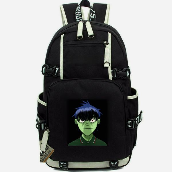 Mochila Murdoc Niccals Mochila Gorillaz Mochila escolar Nice Band Mochila con estampado musical Mochila informal Mochila para computadora