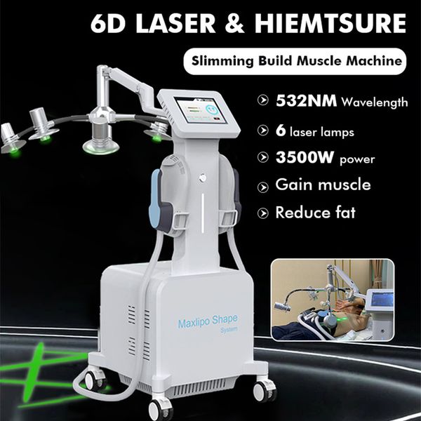 6D Laser Therapy Machine Body Contouring EMSlim Anti Cellulite HIEMT Muscle Stimulator Perte de Poids Fat Burning Device Pour SPA Salon