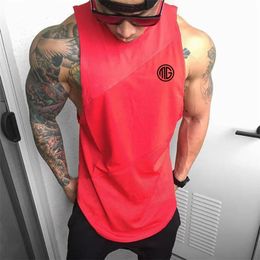 MuscleGuys Bodybuilding Singlets Mens Mens Muscle Shirt Gym Tank Tops Stringer Mens Vest Fitness Mens Clothing Hip Hop Tankop 240409