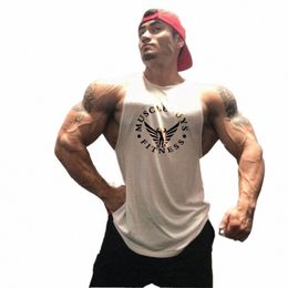 muscleguys-camiseta de tirantes para culturismo para hombre, chaleco musclé de retales sin mangas, ropa intérieur de Fitn L2Hh #