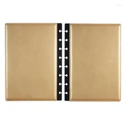 Champignon Discbound Notebook Cover en cuir 8 trous Feuille en vrac Planificateur de liaison de bureau