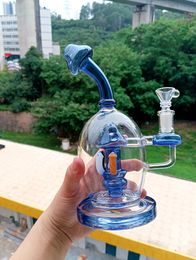 Mushroom Glass Bong Waterpijpen Kleurrijke Dab Rig met Percolators 14mm Rookpijpen Shisha