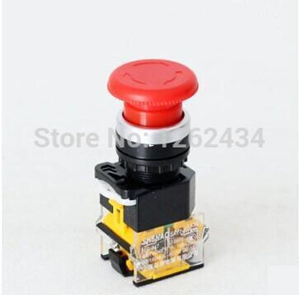 interruptor de botón de parada de emergencia de cabeza de hongo LAY38-11ZS botón de bloqueo automático