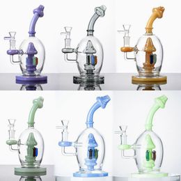 Mushroom Hookahs Ball Style Glass Bongs Showerhead Perc Percolador Bongs únicos 5 mm de espesor Oil Dab Rigs 14 mm Joint