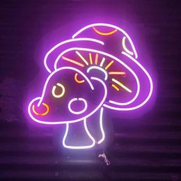 Mushroom neon teken handwerk licht bierbalk pub real glazen buis logo advertentie display neon borden 17 19 24'257o