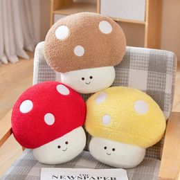 Mushroom pluche speelgoed schattige plushie knuffel planten kawaii zachte kussens home decor kinderen cadeau rood /roze /blauwe pop 240426