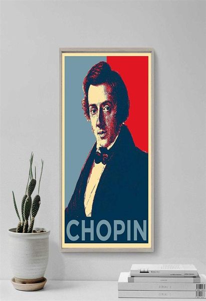 Champignon Poster vintage Frederic Chopin Original Art Print Po Poster Cadeau Compositeur Musicien Musique Classique Frederic Chopin2656047407