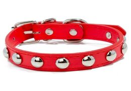 Mushroom Rivet Pu Skin Pet Collar Collar avec Chain Chain Pet Collar W12922581699