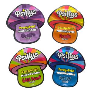 Champignons comestibles gummies sacs d'emballage en mylar one up punch aux fruits fermeture à glissière de raisin pochettes en plastique anti-odeur